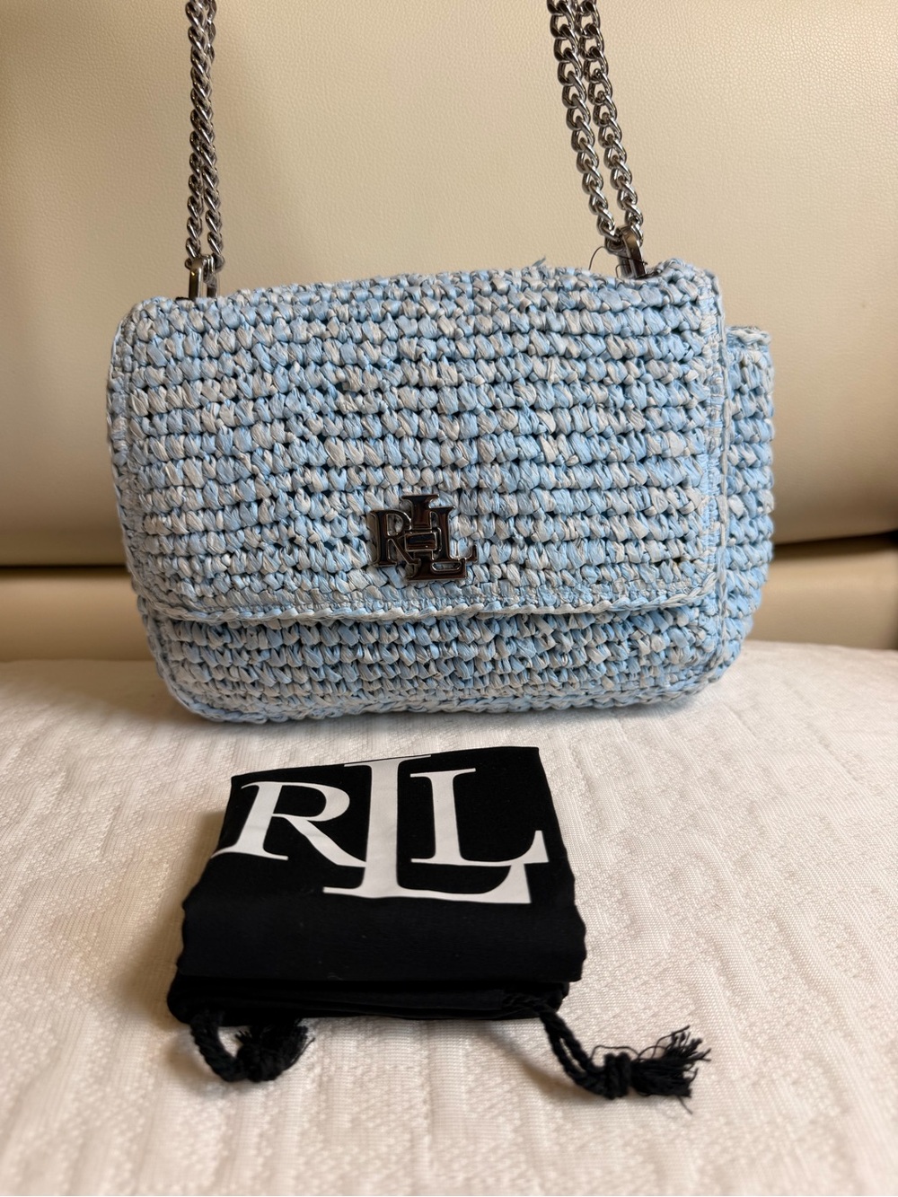 Brand New Lauren Ralph Lauren woven medium Tanner New